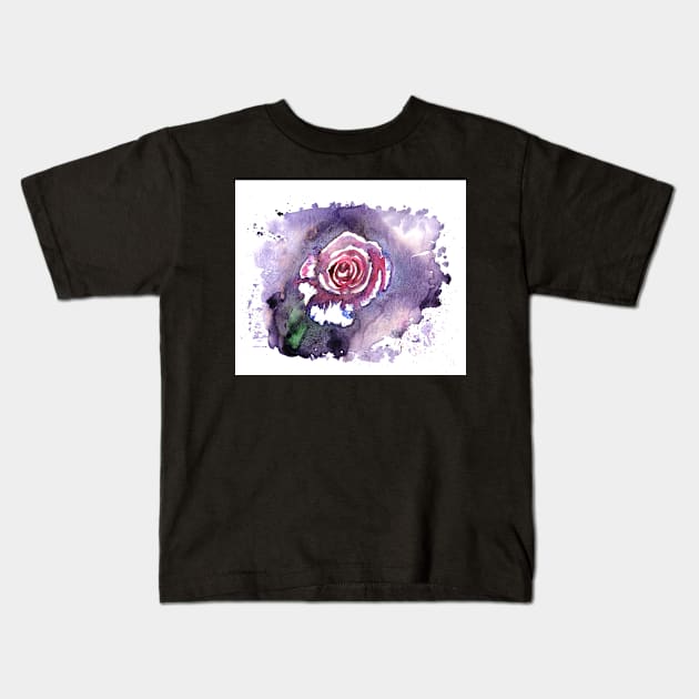 Rainbow Rose Kids T-Shirt by RavensLanding